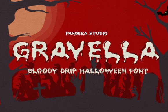 Gravella: The Ultimate Spooky Display Font for Marketing