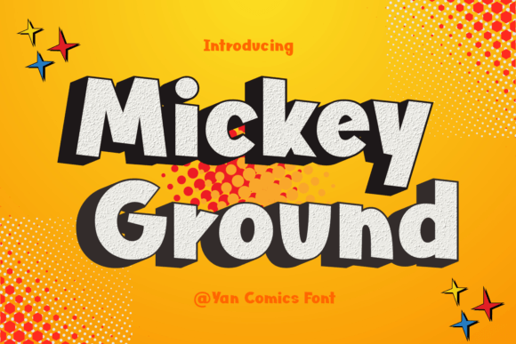 Mickey Ground: A Whimsical Display Font for Editorial Design