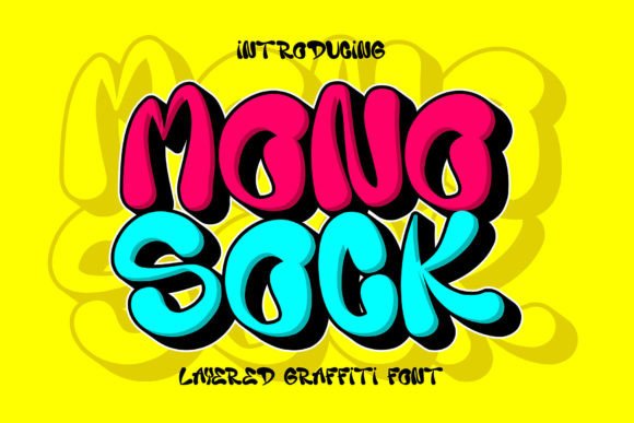 Monosock: The Layered Graffiti Typeface for Bold Digital Branding