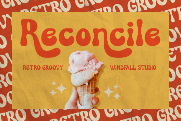 Reconcile: The Retro Groovy Typeface for Modern Branding