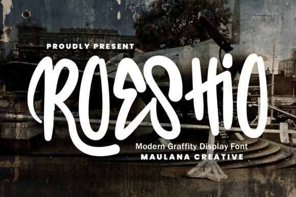 Roeshio: The Bold Graffiti Display Font for Edgy Brand Identity