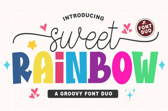 Sweet Rainbow Duo: The Perfect Display Font for Creative Makers