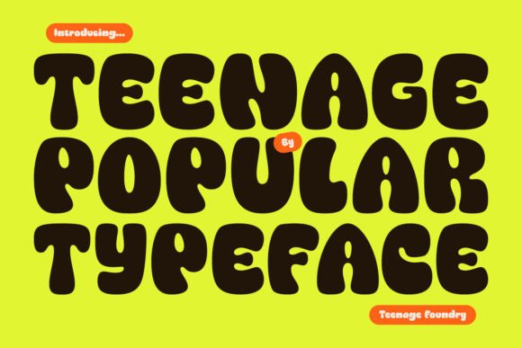 Teenage Popular Typeface: The Retro-Futuristic Font for Bold Brands